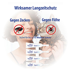 REDISAN Spot-on gegen Zecken+Flhe f.Katze bis 8kg 5x2 Milliliter - Info 1