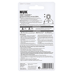 NUK First Choice+ Trinksauger Silikon Gr.1 S 2 Stck - Rckseite