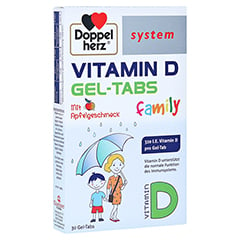 DOPPELHERZ Vitamin D Gel-Tabs family system 30 Stck
