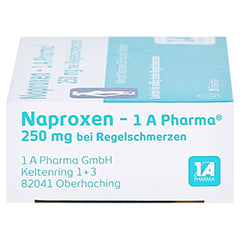 Naproxen-1A Pharma 250mg bei Regelschmerzen 20 Stck - Rechte Seite