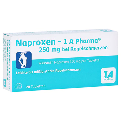 Naproxen-1A Pharma 250mg bei Regelschmerzen 20 Stck