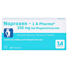 Naproxen-1A Pharma 250mg bei Regelschmerzen 20 Stck - Vorderseite