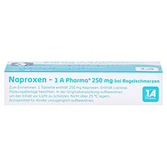 Naproxen-1A Pharma 250mg bei Regelschmerzen 20 Stck - Oberseite