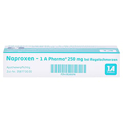 Naproxen-1A Pharma 250mg bei Regelschmerzen 20 Stck - Unterseite