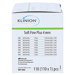 KLINION Soft fine plus Pen-Nadeln 4mm 32 G 0,23mm +Kanülen-Box 110 Stück - Linke Seite