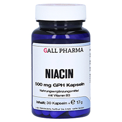 NIACIN 500 mg GPH Kapseln 30 Stck