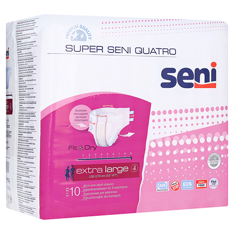SUPER SENI Quatro Inkontinenzhose Gr.4 XL 10 Stück