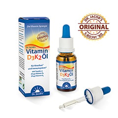 Dr. Jacob's Vitamin D3K2 l 800 IE/20 mcg D3+K2 640 Tropfen 20 Milliliter - Info 1
