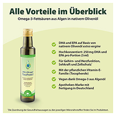 DHA + EPA vegan TocoProtect 250 ml Algenl Olivenl Omega-3 250 Milliliter - Info 1