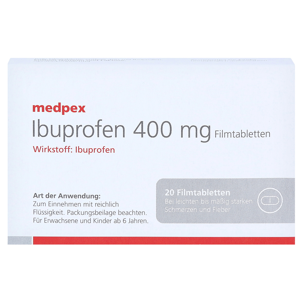 Ibuprofen medpex 400 mg Filmtabletten 20 Stück online 
