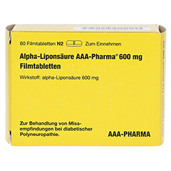 Alpha-Liponsure AAA-Pharma 600mg 60 Stck N2 - Rckseite