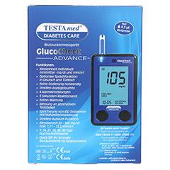 TESTAMED GlucoCheck Advance Star.-Kit mg/dl mmol/l 1 Stck - Rckseite