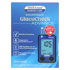 TESTAMED GlucoCheck Advance Star.-Kit mg/dl mmol/l 1 Stck - Vorderseite
