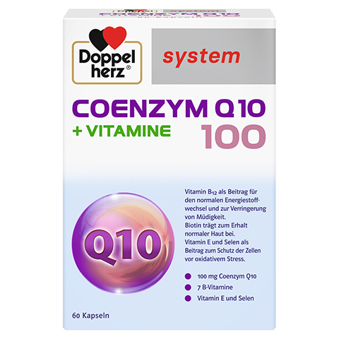 DOPPELHERZ Coenzym Q10 100+Vitamine system Kapseln 60 Stück
