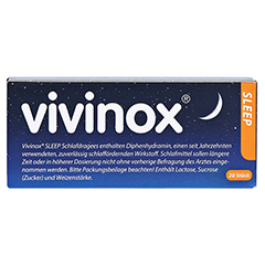 Vivinox Sleep Schlafdragees 20 Stück N2 - Rückseite