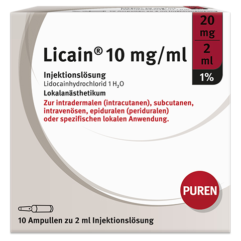 LICAIN 1% 10 mg/ml Inj.Lsg.20mg/2ml Glasamp. 10x2 Milliliter N3