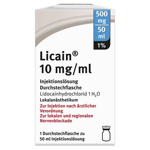 LICAIN 1% 10 mg/ml Inj.Lsg.500mg/50ml Dsfl. 50 Milliliter N1