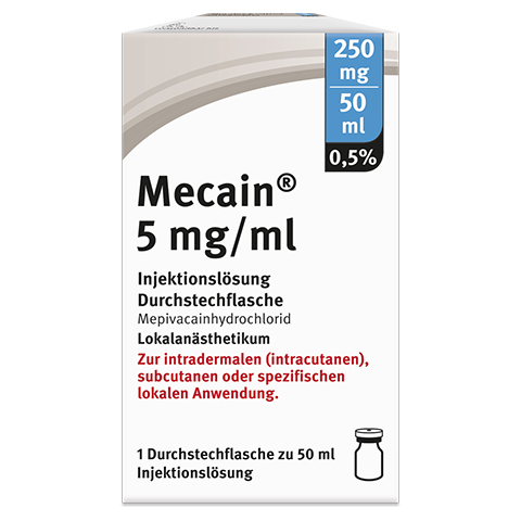 MECAIN 0,5% 5 mg/ml Inj.L.250mg/50ml Dsfl. 50 Milliliter N1