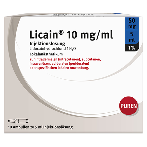 LICAIN 1% 10 mg/ml Inj.Lsg.50mg/5ml Glasamp. 10x5 Milliliter N3