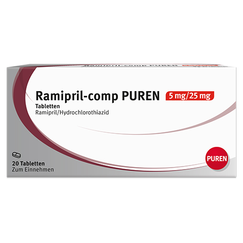 Ramipril-comp PUREN 5mg/25mg 20 Stck N1