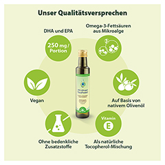 DHA + EPA vegan TocoProtect 250 ml Algenl Olivenl Omega-3 250 Milliliter - Info 2