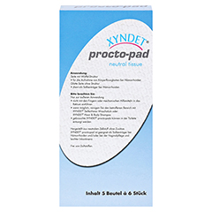 XYNDET Procto Pad Tissue 5x6 Stck - Rckseite