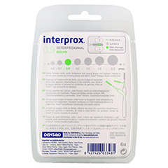 INTERPROX reg micro grün Interdentalbürste Blis. 6 Stück - Rückseite
