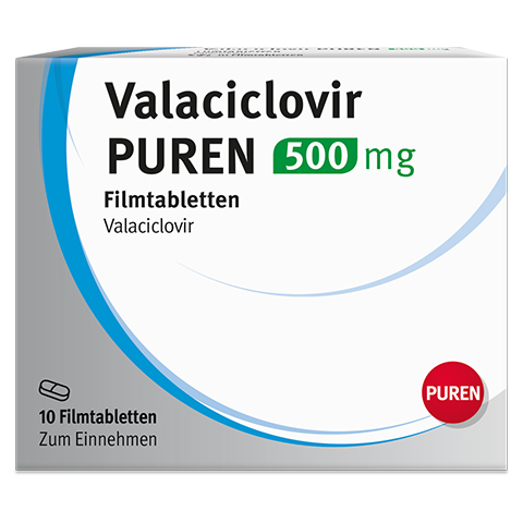 Valaciclovir PUREN 500mg 10 Stck N1