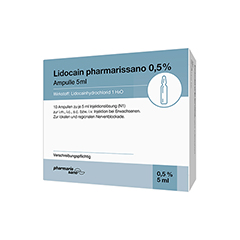 LIDOCAIN pharmarissano 0,5% Inj.-Lsg.Ampullen 5 ml 10x5 Milliliter N3 - Info 1