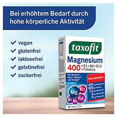 TAXOFIT Magnesium 400+B1+B6+B12+Folsure Tabletten 45 Stck - Info 2