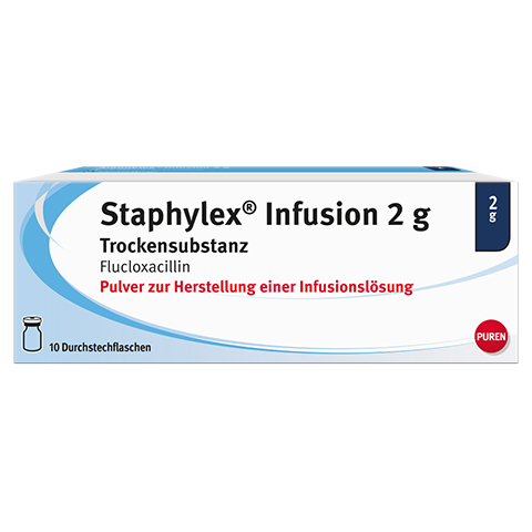 STAPHYLEX Infusion 2 g Plv.z.Herstell.e.Inf.-Lsg. 10 Stck N3
