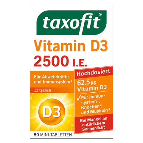 TAXOFIT Vitamin D3 2500 I.E. Tabletten 50 Stck
