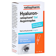 HYALURON-RATIOPHARM Gel Augentropfen 2x10 Milliliter