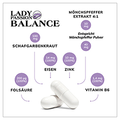 LADY PASSION Balance mit Mnchspfeffer+Eisen Kaps. 180 Stck - Info 3