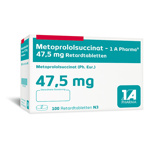 Metoprololsuccinat-1A Pharma 47,5mg 100 Stck N3