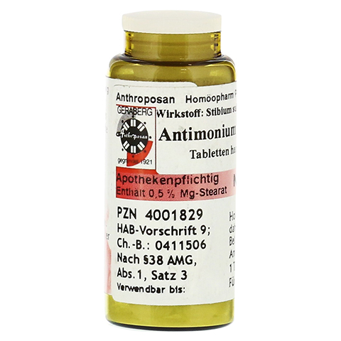 ANTIMONIUM CRUDUM D 3 Tabletten 40 Stck N1