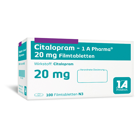 Citalopram-1A Pharma 20mg 100 Stck N3