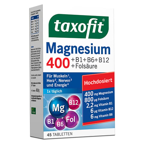 TAXOFIT Magnesium 400+B1+B6+B12+Folsure Tabletten