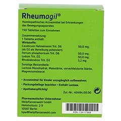 RHEUMAGIL Tabletten 150 Stck - Rckseite