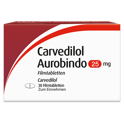 CARVEDILOL Aurobindo 25 mg Filmtabletten 30 Stck N1