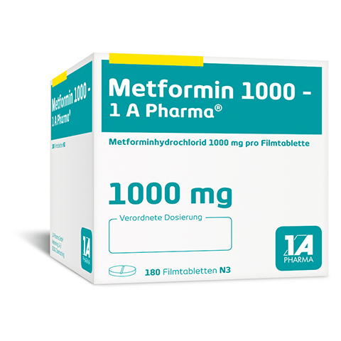 Metformin 1000-1A Pharma 180 Stck N3