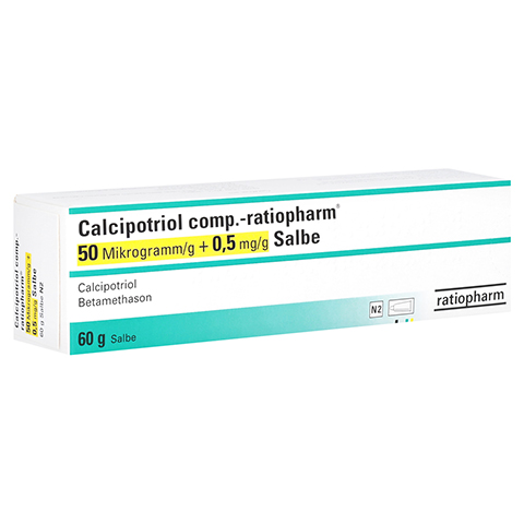 Calcipotriol comp.-ratiopharm 50 Mikrogramm/g + 0,5mg/g 60 Gramm N2