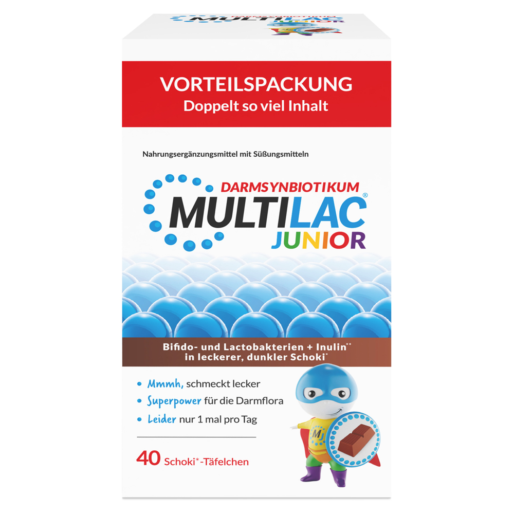 MULTILAC Darmsynbiotikum Junior Täfelchen 40 Stück