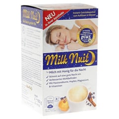 MILK Nuit gute Nacht Drink Typ Milch+Honig Pulver 8 Stck