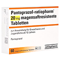 Pantoprazol-ratiopharm 20mg 60 Stck N2