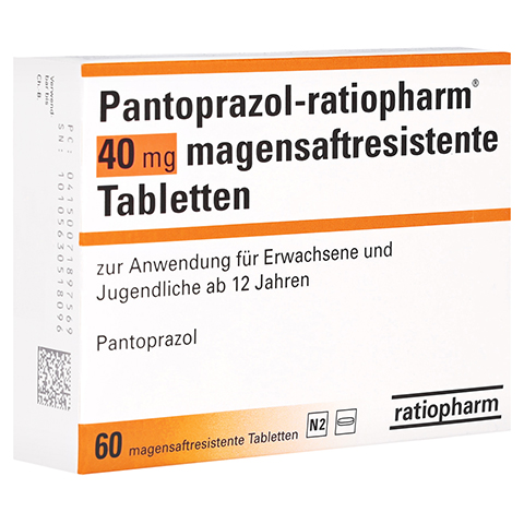 Pantoprazol-ratiopharm 40mg 60 Stck N2