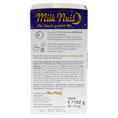 MILK Nuit gute Nacht Drink Typ Milch+Honig Pulver 8 Stück - Rechte Seite