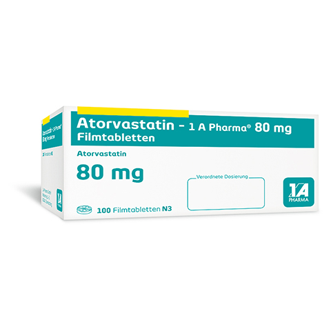 Atorvastatin-1A Pharma 80mg 100 Stck N3