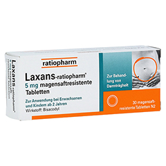 LAXANS-ratiopharm 5 mg magensaftres.Tabletten 30 Stck N2