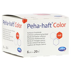 PEHA-HAFT Color Fixierbinde 6 cmx20 m rot 1 Stück